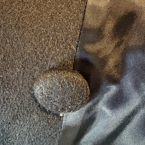 FABULOUS! FABULOUS! Vintage 50’s/60’s Black Wool Faux Fur Trim Coat, Size S, EUC - Picture 7 of 8